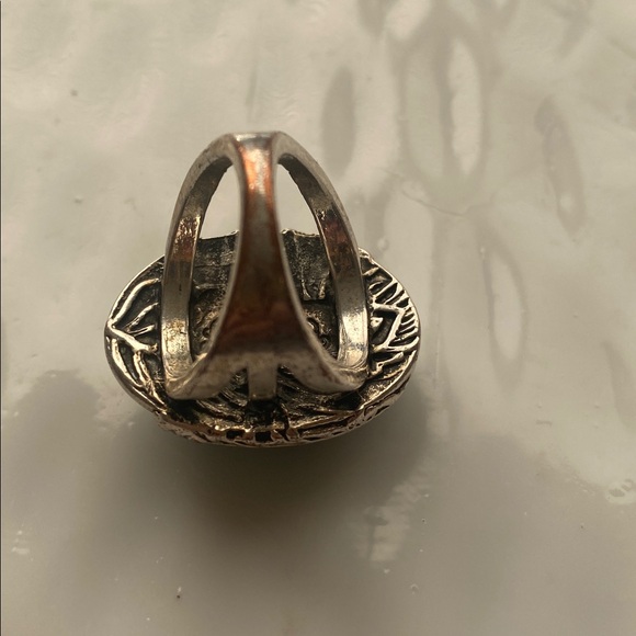 Lucky Brand Turquoise silver tone Statement Ring size 7 - Picture 8 of 9